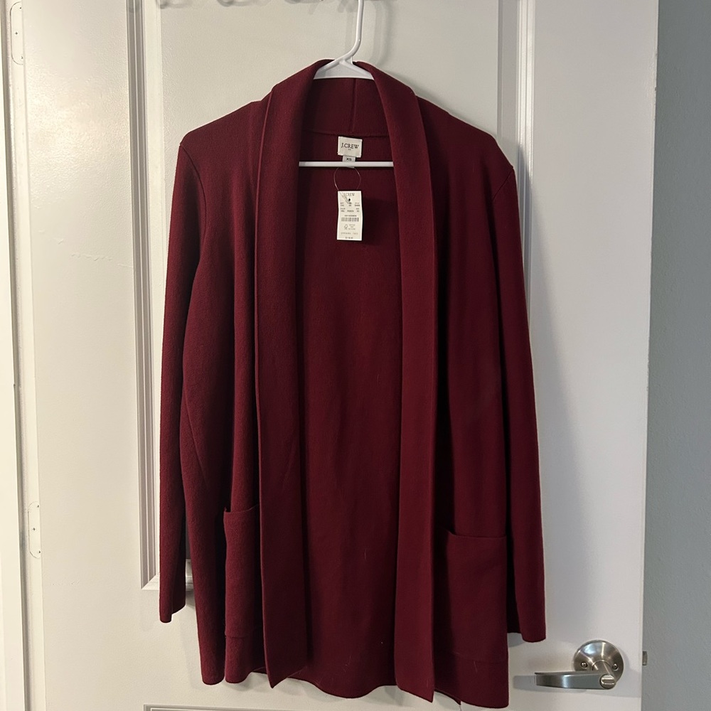 J. Crew Rich Burgundy Cardigan